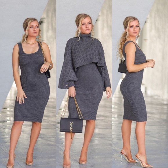 Kimono Dress Set (Gray) - Picture 1 of 1